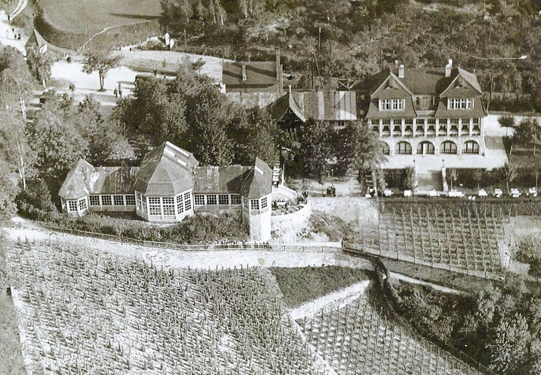 Luftaufnahme vom Berghotel Edelacker von 1936